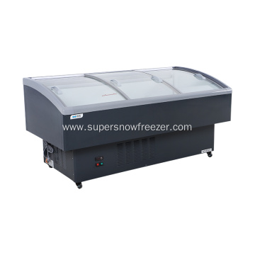 Sliding glass door chest freezer for supermarket